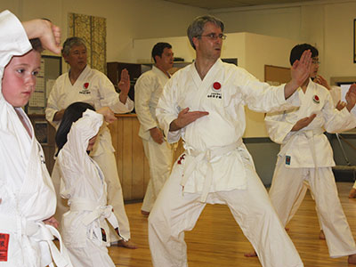 White belts doing kata